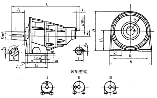 NCZD行星齒輪減速器外形 NCZD行星齒輪減速器外形